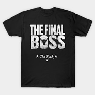 Rock Vintage Music Boss Final White Design T-Shirt